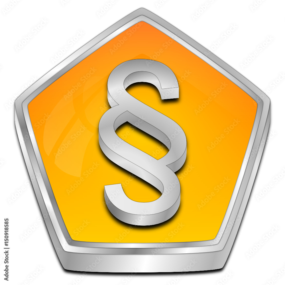 Law paragraph button - 3D illustration Law paragraph button - 3D illustration