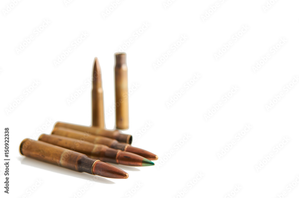 Bullets isolated on white. Bullets isolated on white.