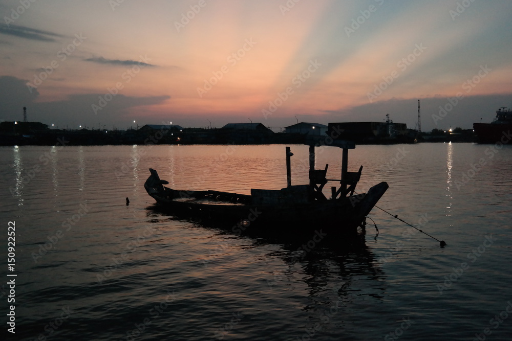 Sunset At Cirebon Port