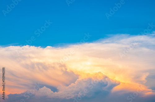 Cloud and sky at sunset.background