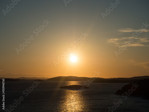 Sunset over Croatian islands © jzajic
