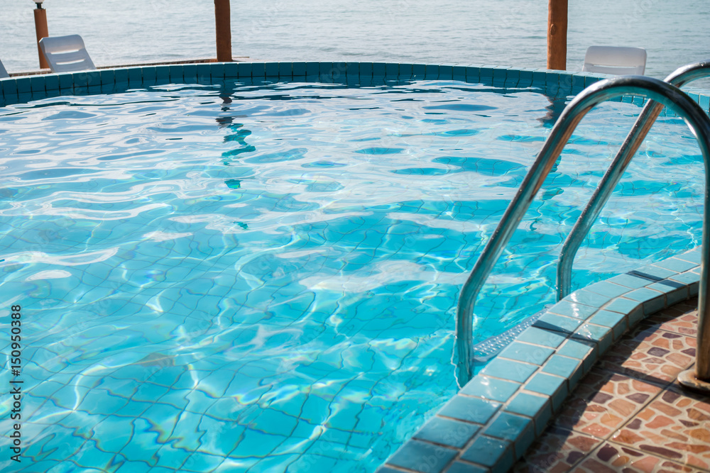 Photo of pool with handrails