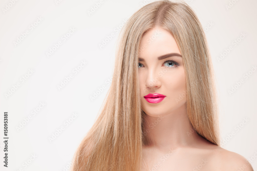 Beautiful Blonde Girl. Healthy Long Hair. Beautiful Blonde Girl. Healthy Long Hair.