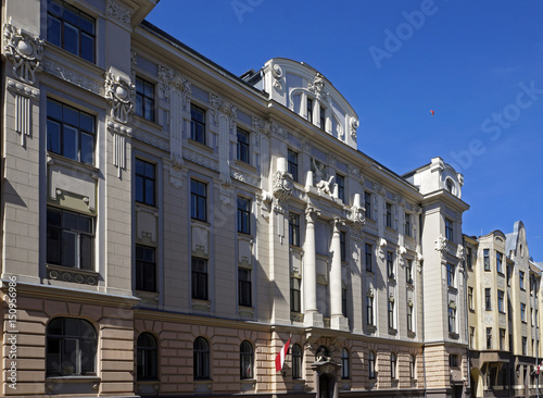 Riga, Vilandes 1, a house in the style of decorative Art Nouveau