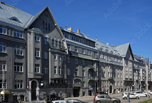 Riga, Rupniecibas 5-7, apartment house in Art Nouveau style, Art Nouveau quarter