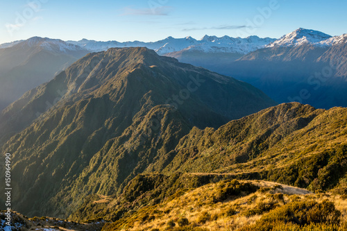 Fototapeta Naklejka Na Ścianę i Meble -  Morning Southern Alps, Hokitika, New Zealand