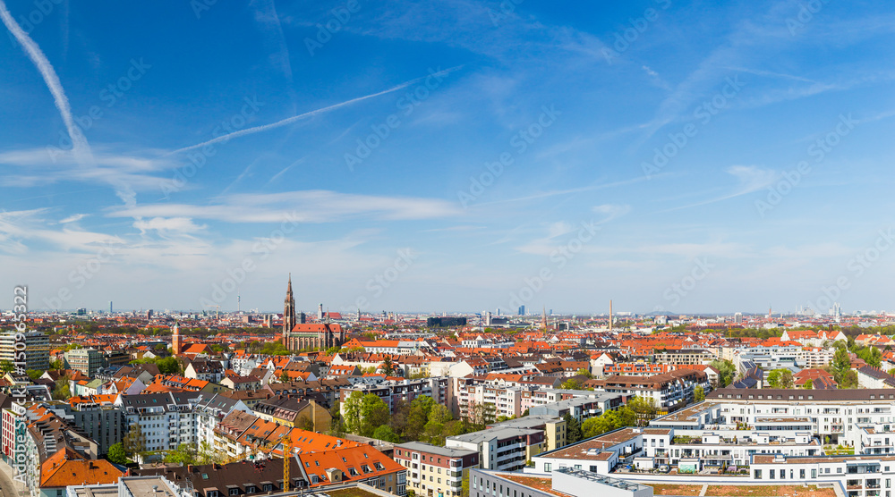 Obraz premium Panorama Ausblick über München Skyline