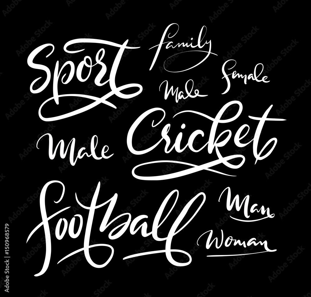 sport and football hand written typography. Good use for logotype, symbol, cover label, product, brand, poster title or any graphic design you want. Easy to use or change color
