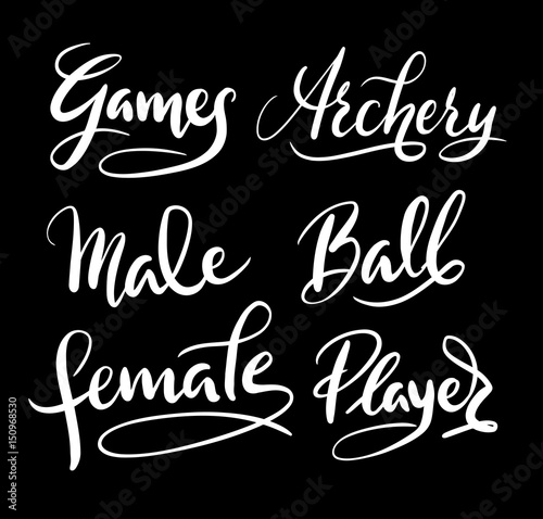 Games and player hand written typography. Good use for logotype, symbol, cover label, product, brand, poster title or any graphic design you want. Easy to use or change color