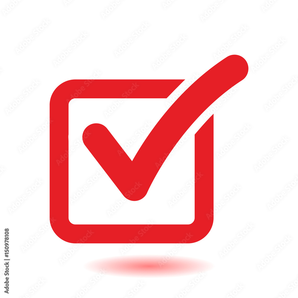 Check list button icon. Check mark in box sign. Check list button icon. Check mark in box sign.