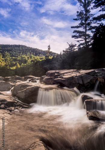 Swift river in Autumn White Mountains  New Hampshire