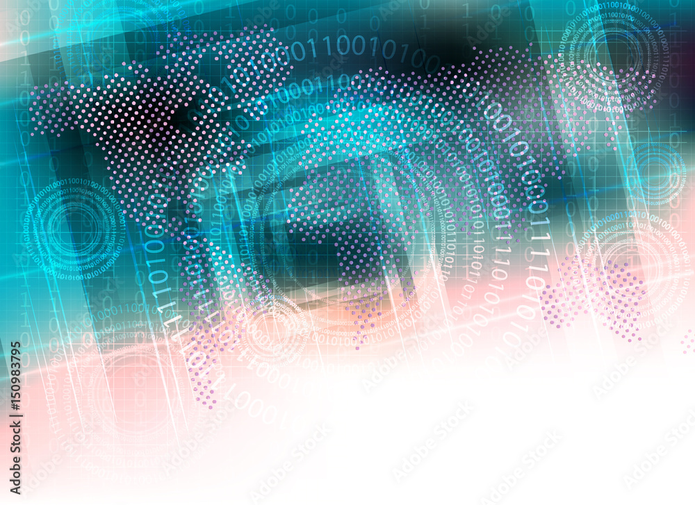 Fototapeta premium blue background with numbers