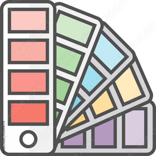 Simple artistic and hobby Vector Flat Icon. Color pallette for picking colors. Flat style icon. 48x48 Pixel Perfect.
