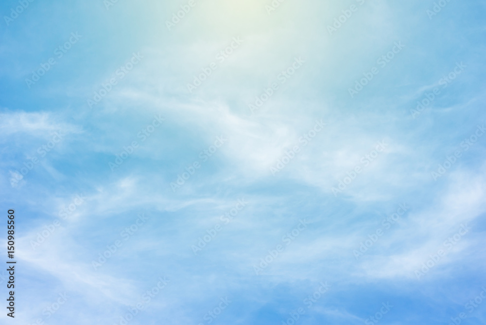 sun and cloud background with a pastel colored


