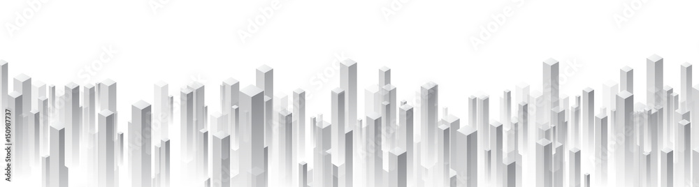 Gray perspective 3d geometric banner. Gray perspective 3d geometric banner.