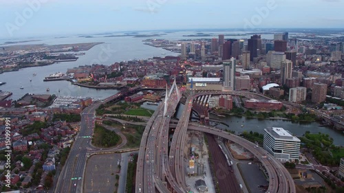 Aerial view of Boston