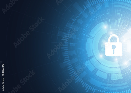 Abstract security digital technology concept background. Vector Illustration