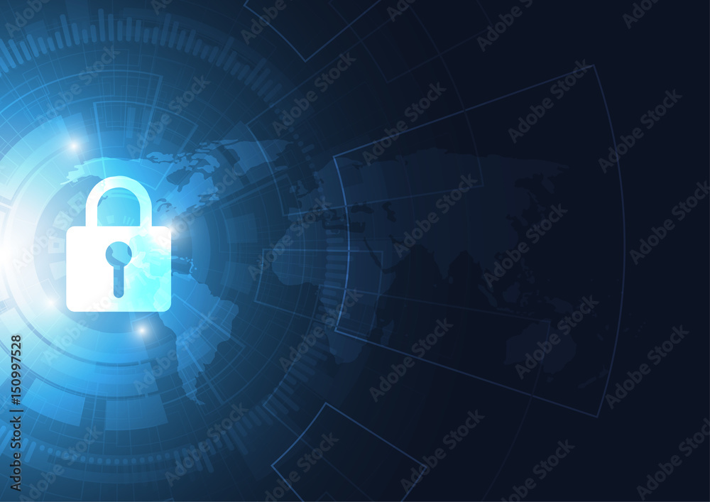 Abstract security digital technology concept background. Vector Illustration Abstract security digital technology concept background. Vector Illustration