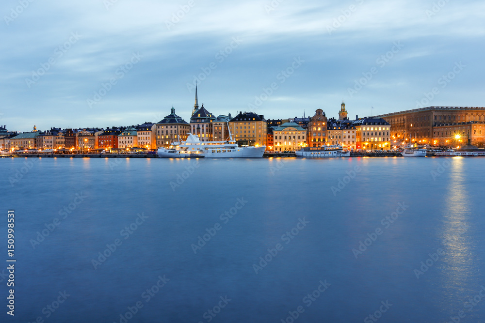 Stockholm, Gamla Stan bei Nacht