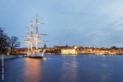 Canvas Print Stockholm, Schweden bei Nacht