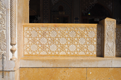 Decoration ceramic tile mosaic of the mosque in Iran