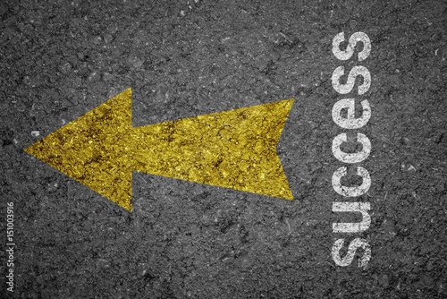 Road to success with arrow(business success concept)