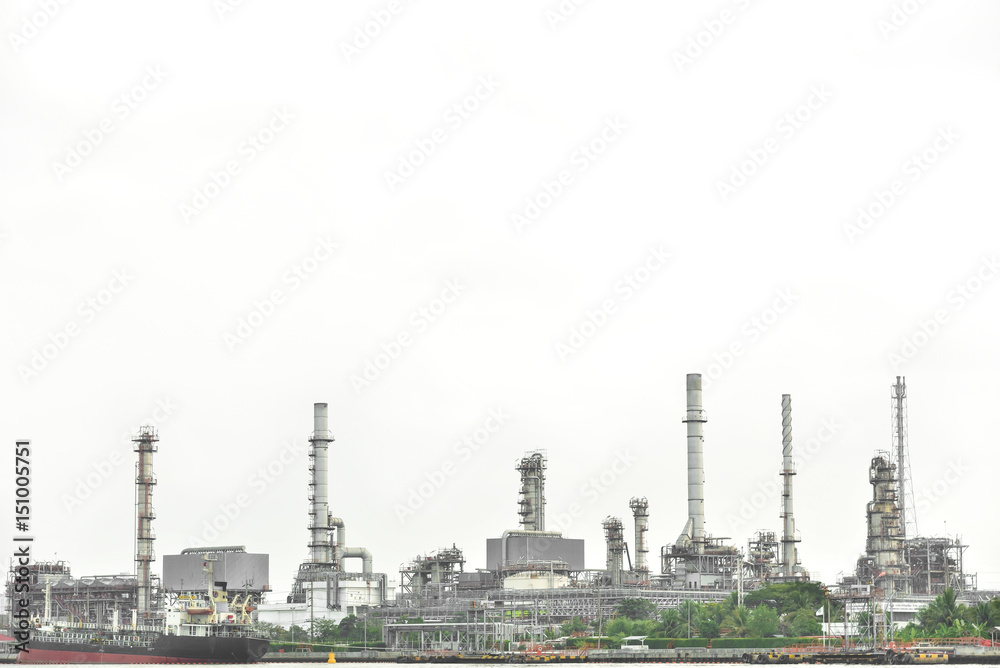 Obraz premium Business Oil Refinery factory on white background