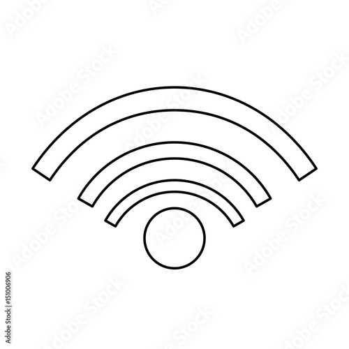 wifi internet connected online signal line vector illustration