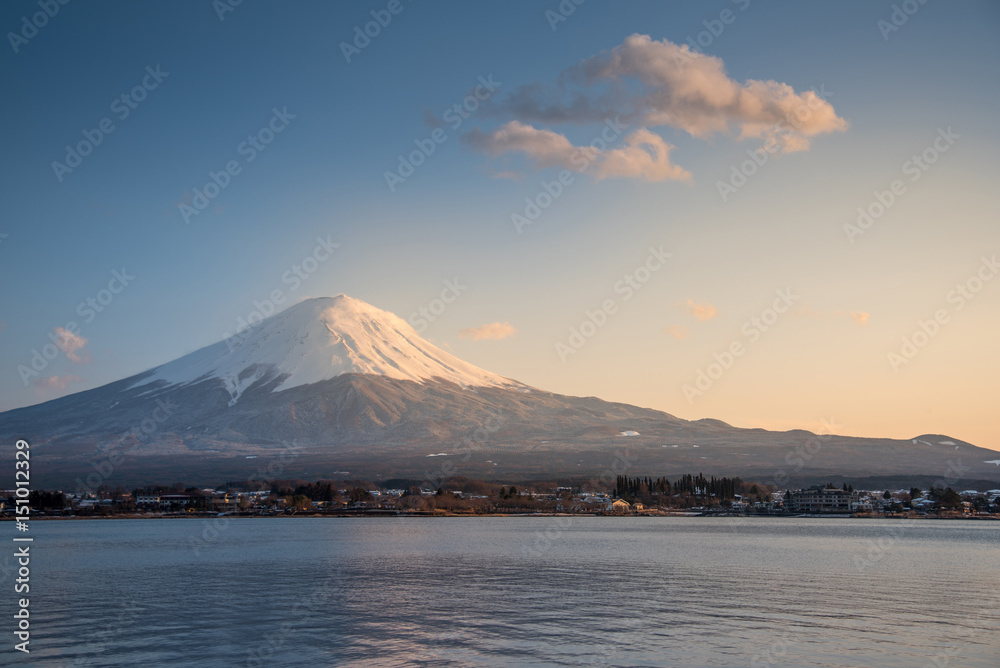 Fuji mountain and Kawaguchi lake, Japan