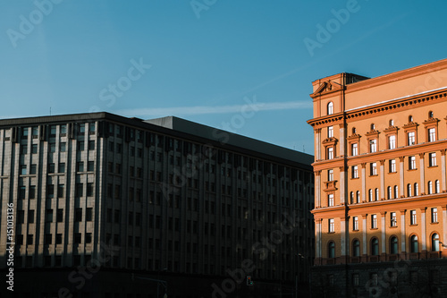 Old architecture of Soviet Union times. Lubyanka, Moscow photo