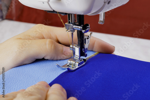 Work on the sewing machine