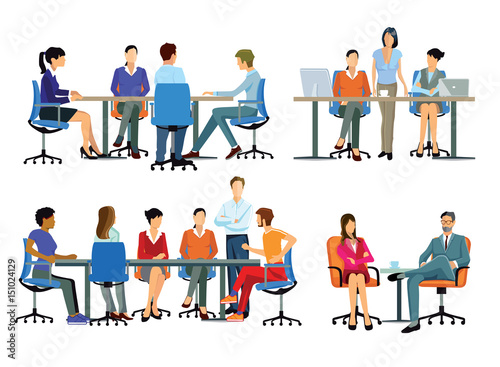 Arbeitsablauf, Büroarbeit, Business-Team und Teamarbeit