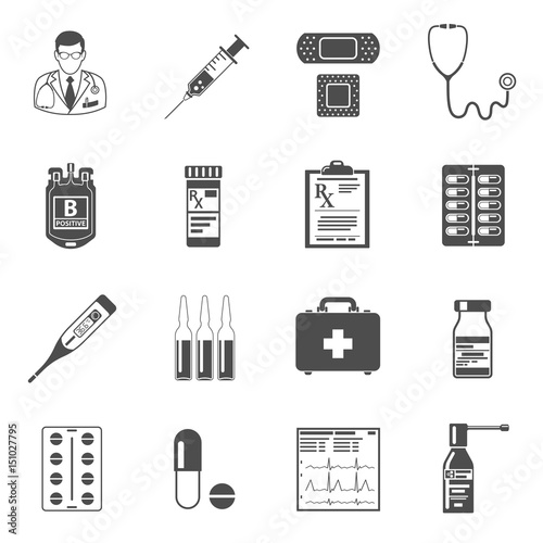 Set medical icons