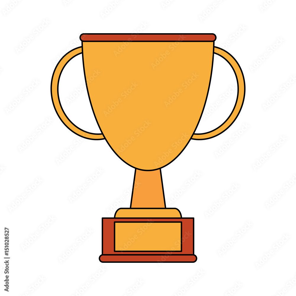 color cartoon golden cup trophy with double vector illustration Stock Vector Adobe Stock