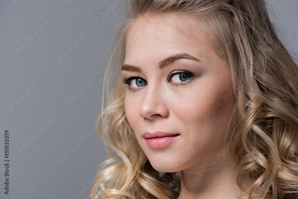 portrait of beautiful woman natural blonde portrait of beautiful woman natural blonde