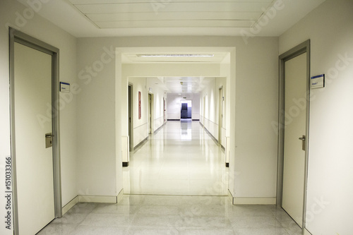 Interior corridor hospital