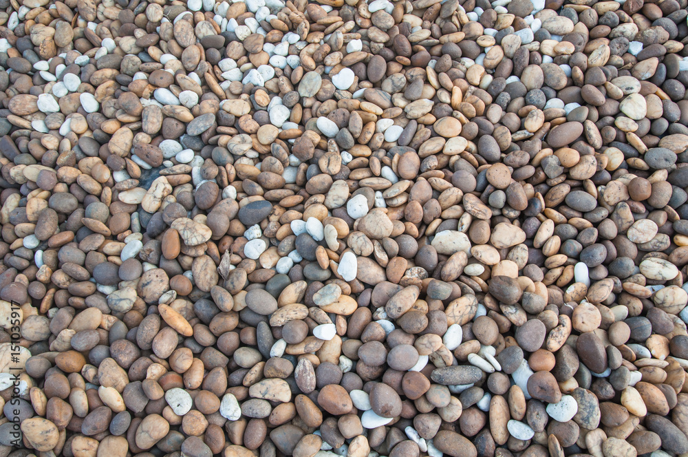 Texture of various pebble stone by the sea shore background Texture of various pebble stone by the sea shore background