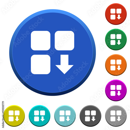 Move down component beveled buttons