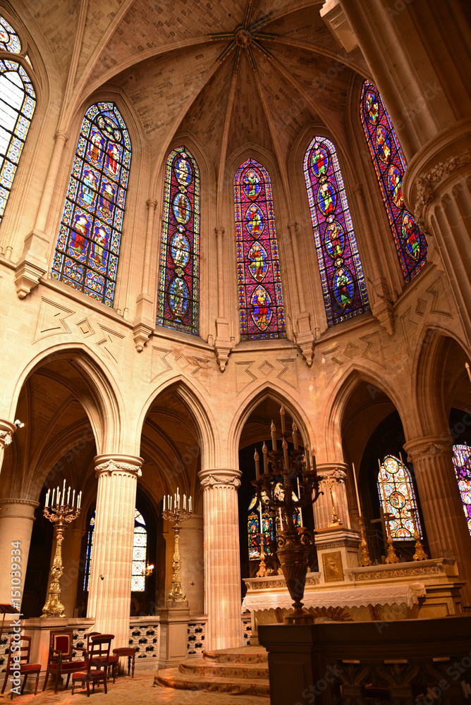 Choeur de l'église Saint-Germain-l'Auxerrois à Paris, France