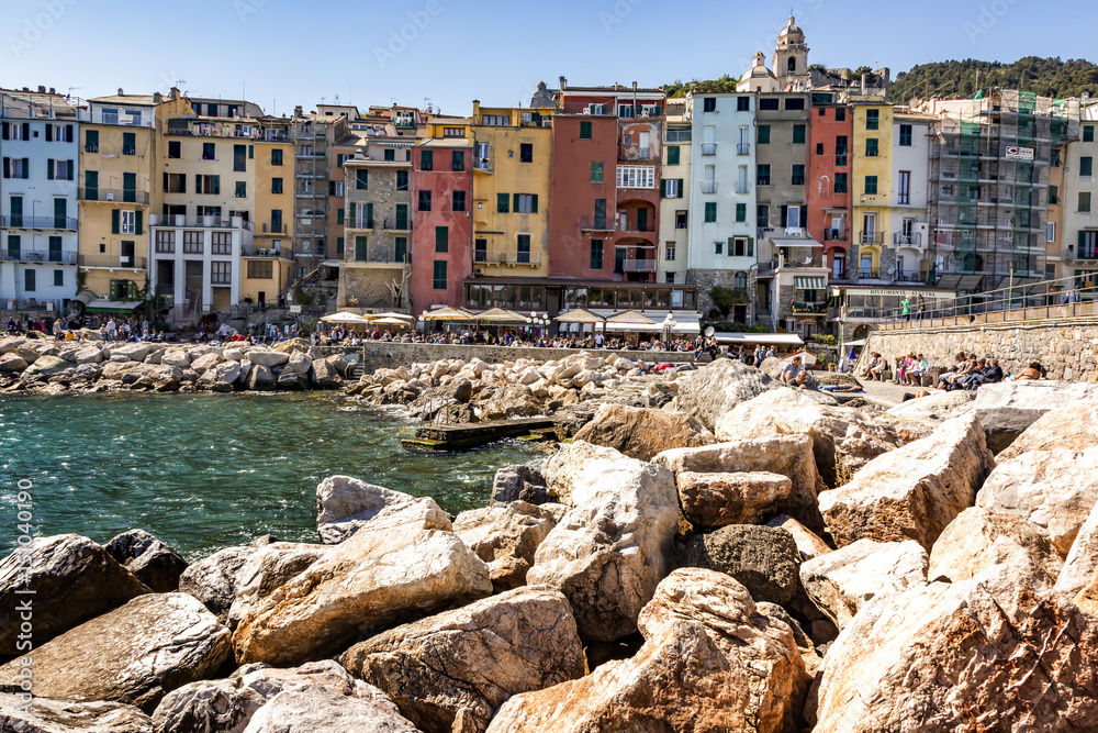 Fototapeta premium Portovenere on the Ligurian Coast, Mediterranean Sea