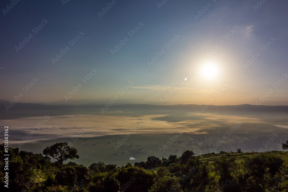 Sunrise over Ngorongoro crater, Tanzania