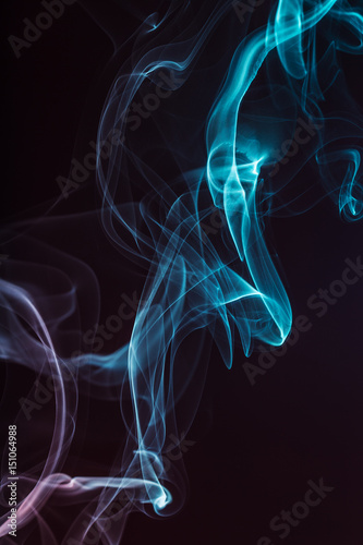 smoke on a black background closeup