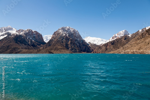 Snow-covered summits of mountains of Tajikistan