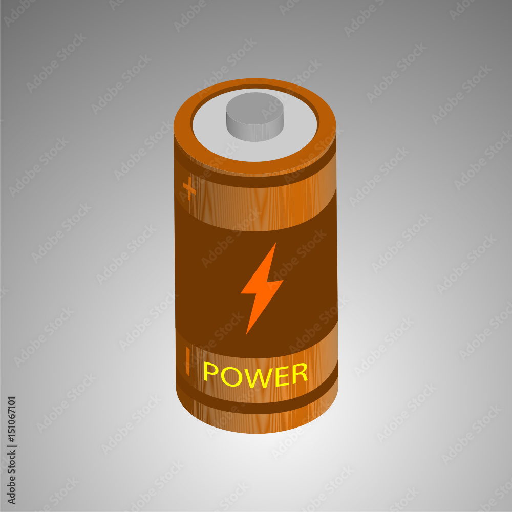 Abstract the battery icon. Power source for modern electronics. Vector battery. Abstract the battery icon. Power source for modern electronics. Vector battery.