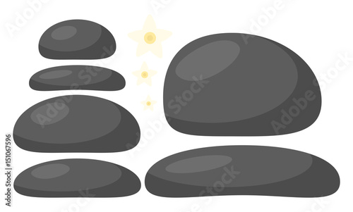 spa stones set vector symbol icon design.