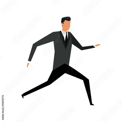 business man manager work dynamic vector illustration