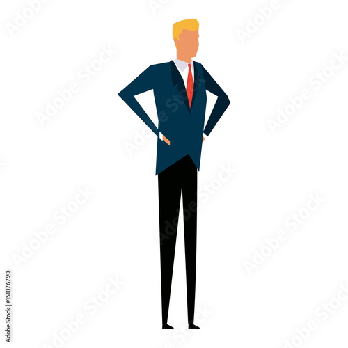 business man manager work dynamic vector illustration