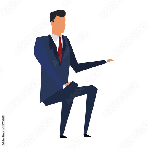 business man manager work dynamic vector illustration