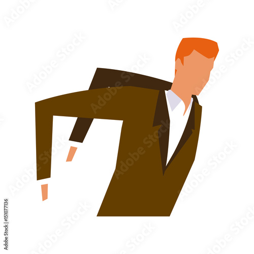 business man manager work dynamic vector illustration