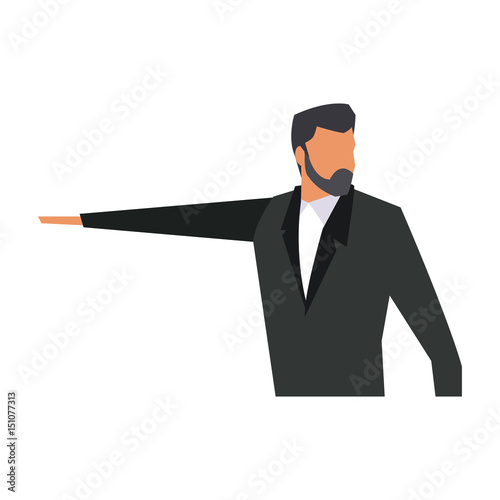 business man manager work dynamic vector illustration